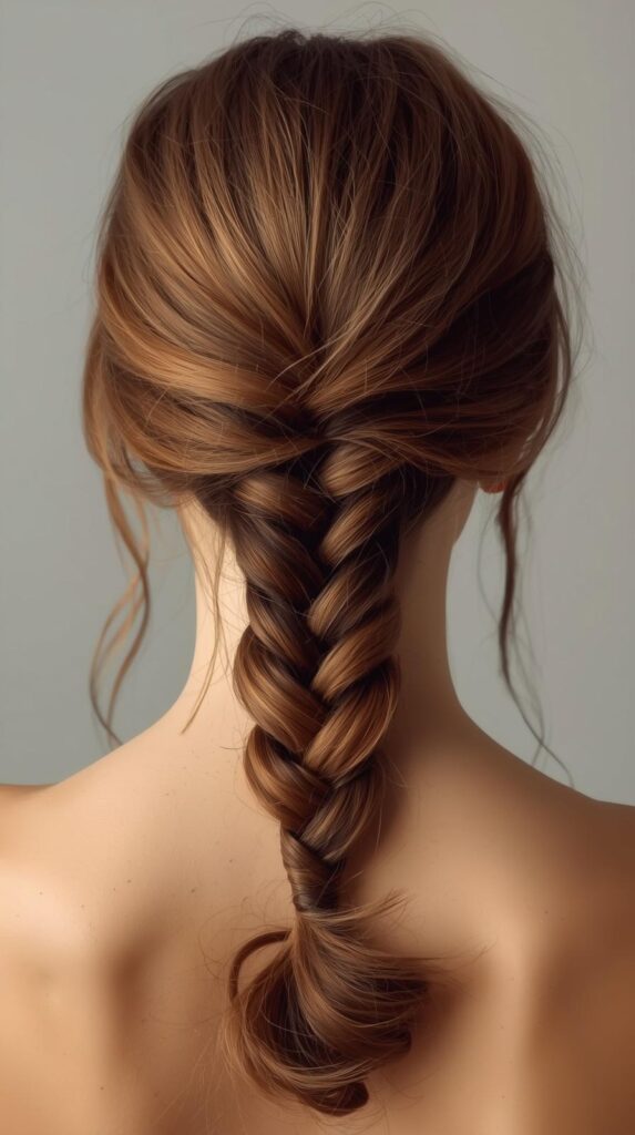 4. Low Braided Ponytail