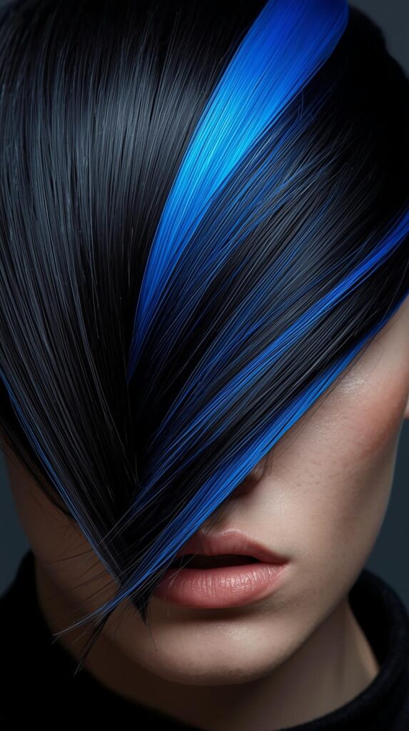 5. Bold Blue Peekaboo for High Contrast