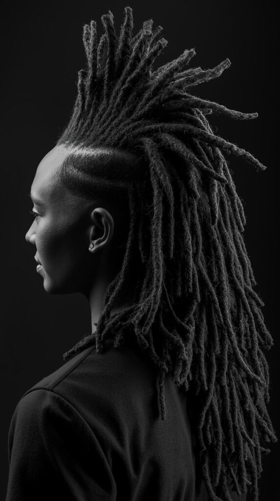 5. Long Dreadlock Mohawk