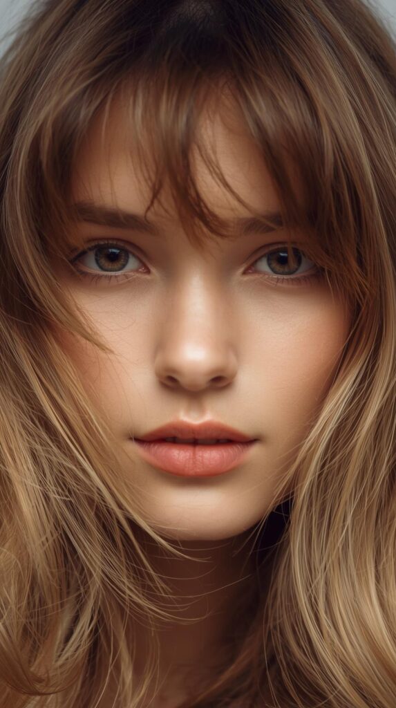 5. Wispy Bangs with Medium Layers