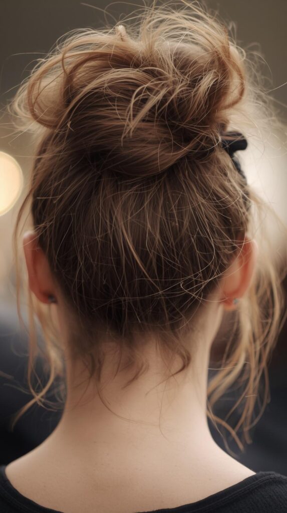 6. Messy Bun with Headband