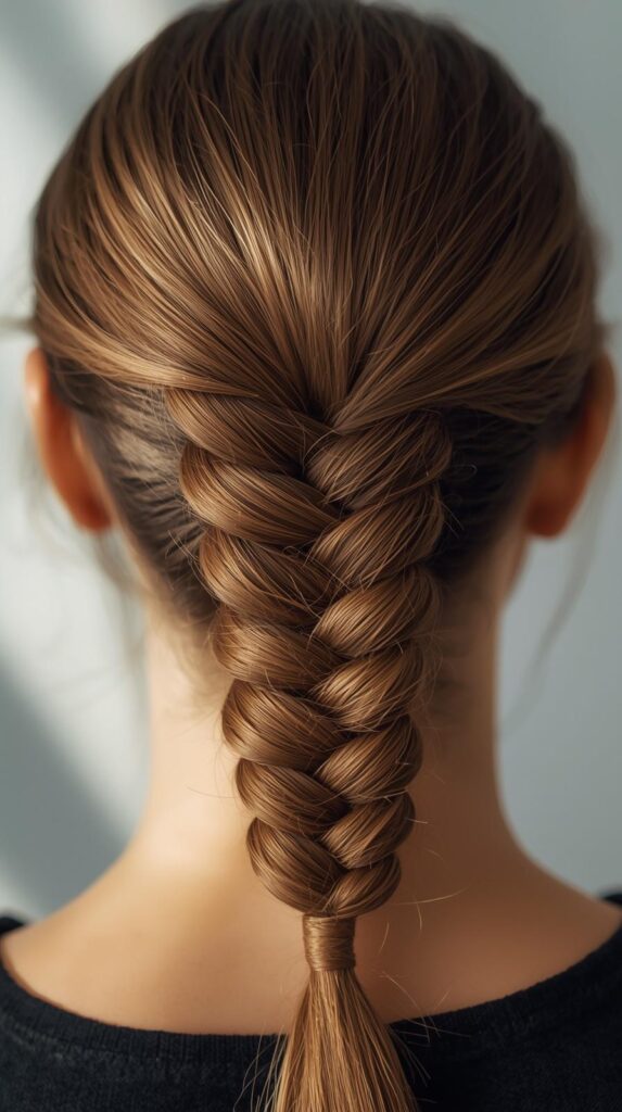 7. Fishtail Braid for a Stylish Edge