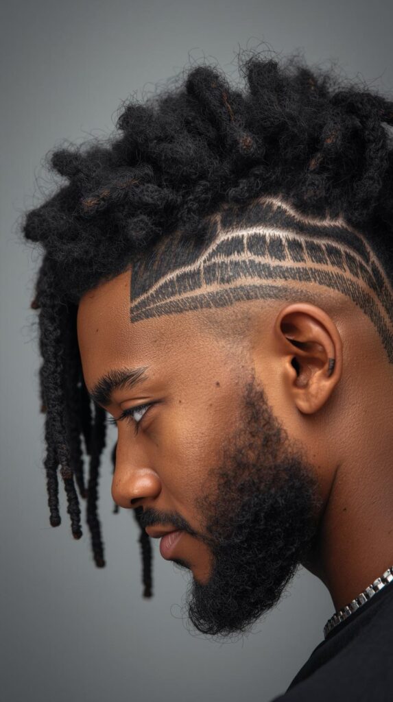 7. Side Shaved Dreadlock Mohawk