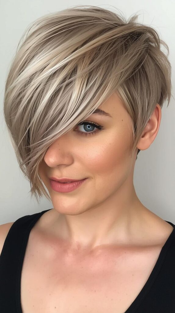7. Side-Swept Pixie Cut