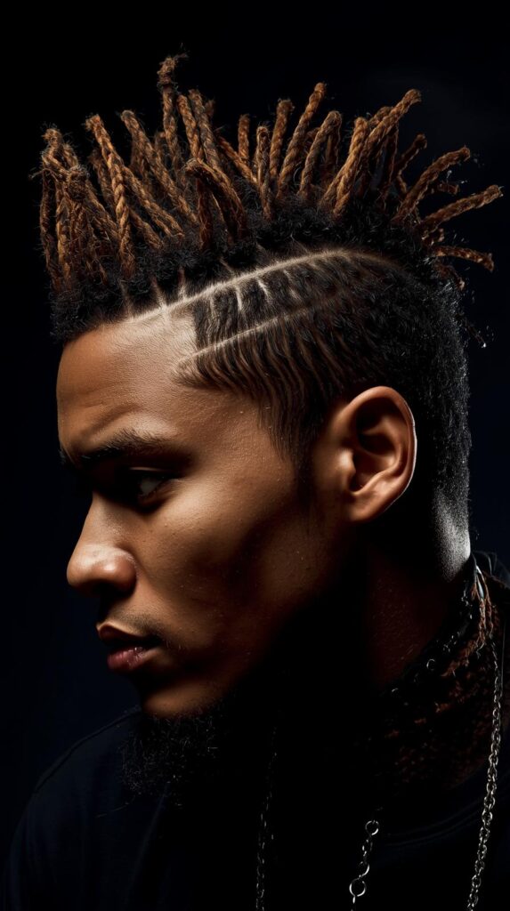 8. Faux Mohawk With Dreadlocks
