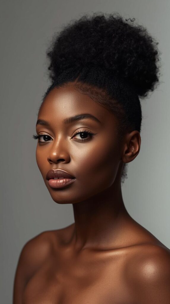 9. Afro Puff Ponytail for Natural Elegance