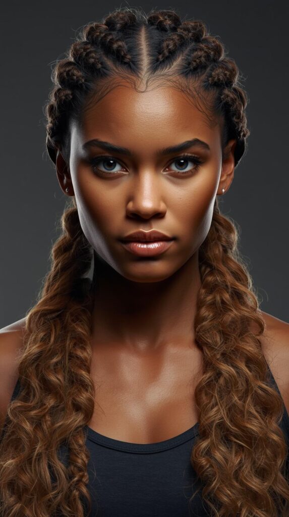 9. Boxer Braids into Curly Ends