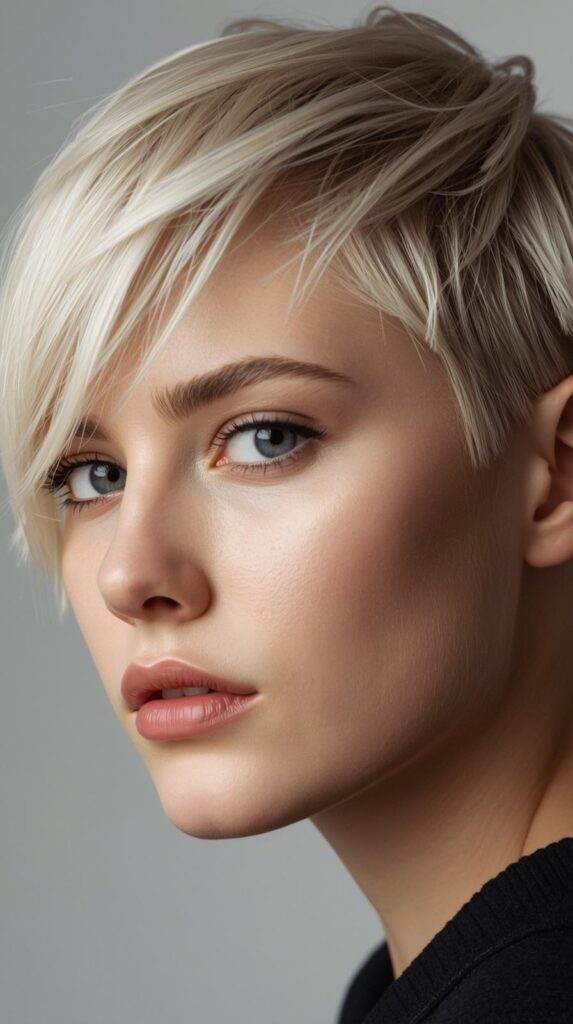 9. Icy Blonde Short Hair