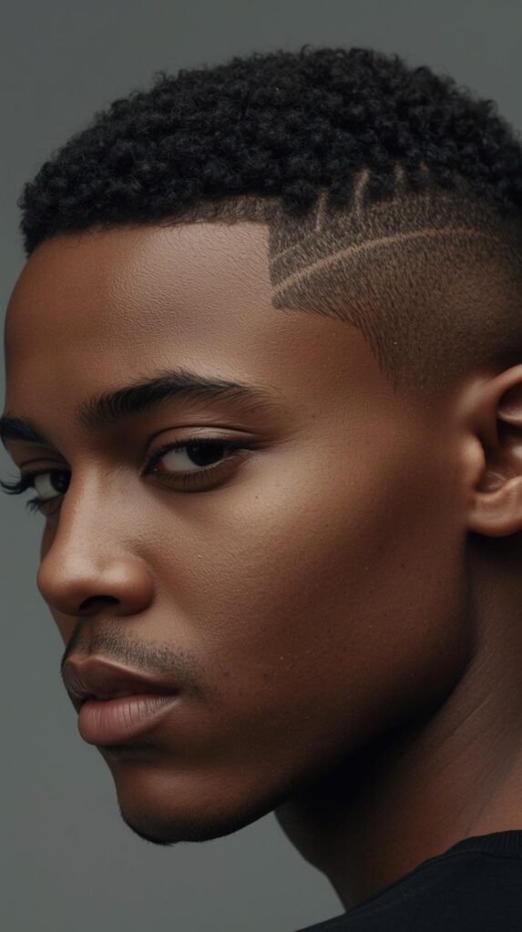 9. Shaved Curly Hairstyle