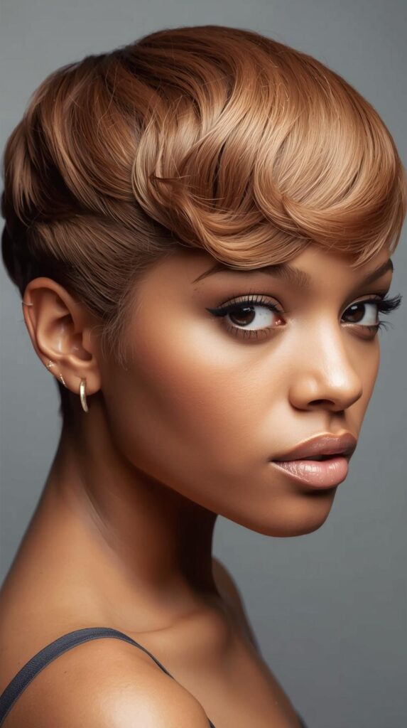 9. Textured Finger Waves with Layers