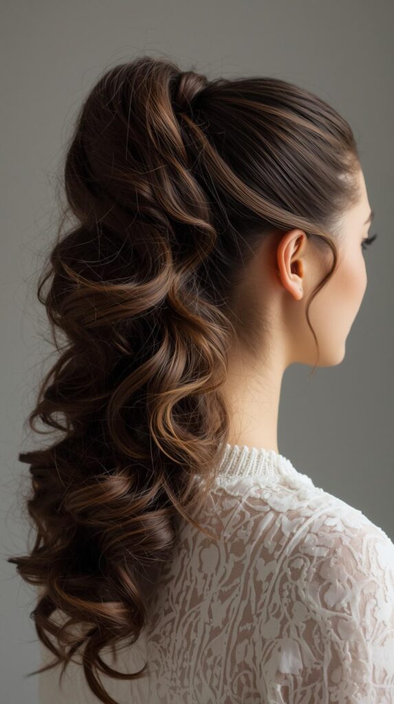 Classic Deep Wave High Ponytail