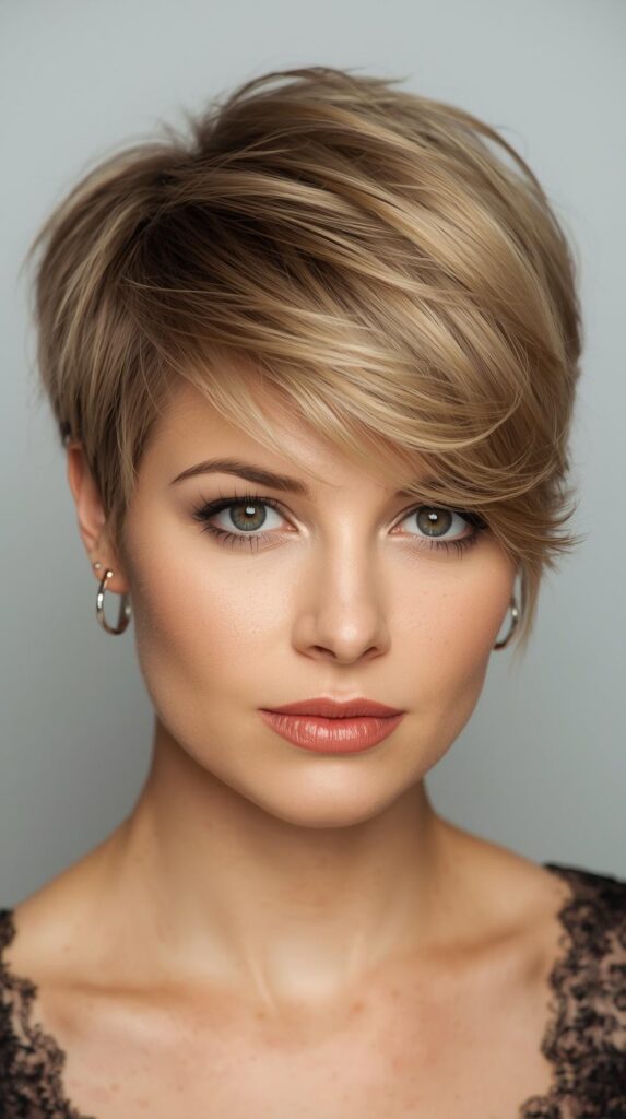 Classic Messy Pixie with Wispy Bangs