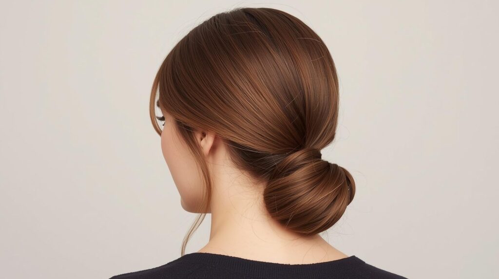 Classic Sleek Low Ponytail with Face-Framing Pieces