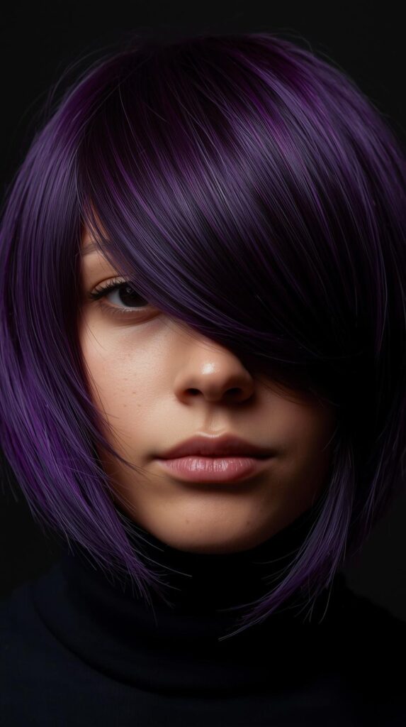 1. Dark Purple Alt Hair with Black Base