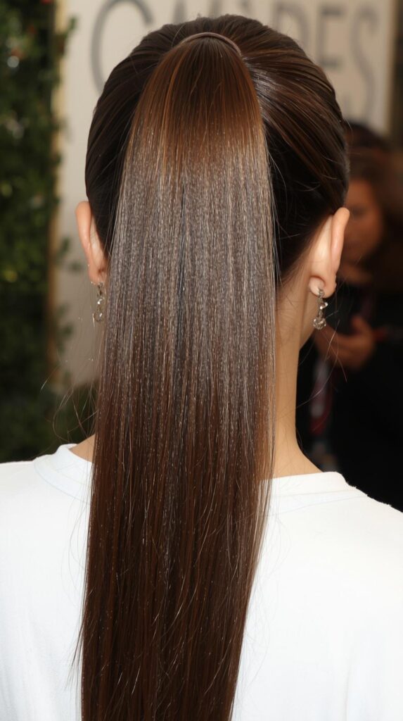 1. High Sleek Party Ponytail