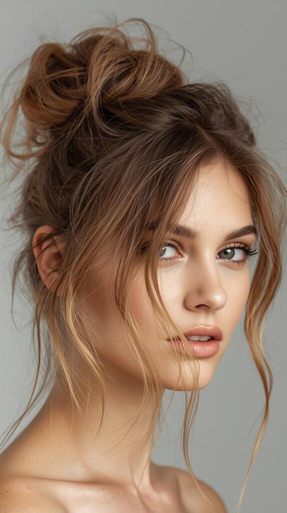 1. Messy High Bun