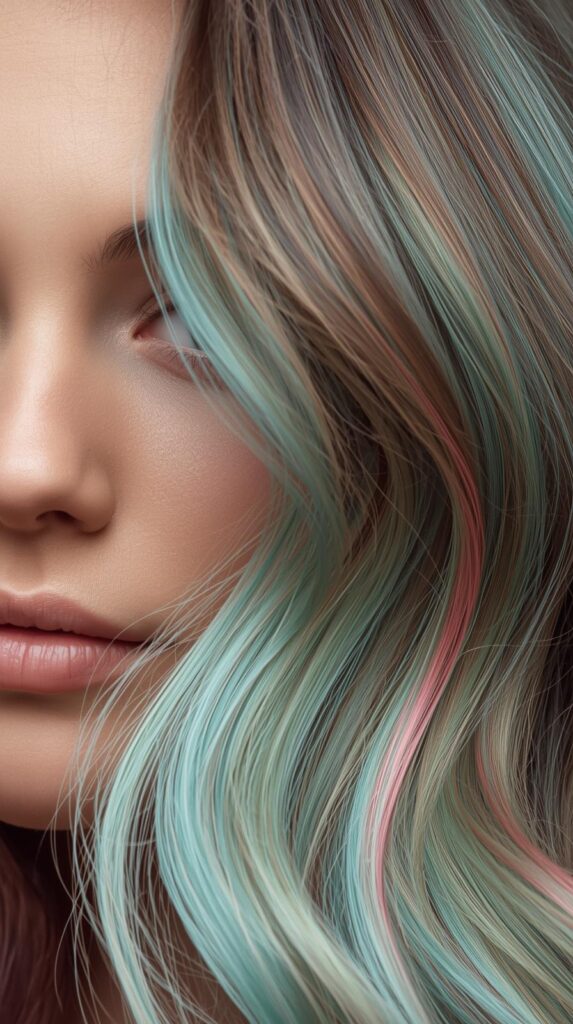 Soft Waves with Turquoise Pink Underlayer