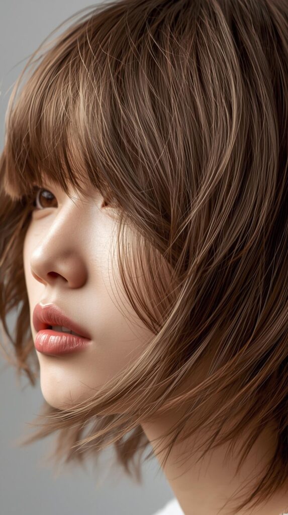 10. Textured Korean Shag Cut