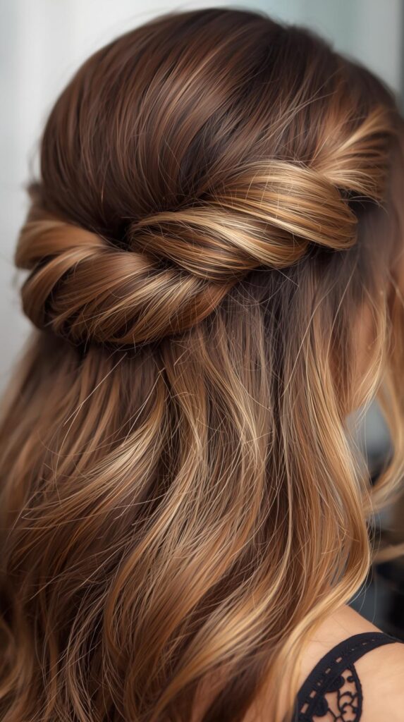 10. Twisted Half Up Hairstyle