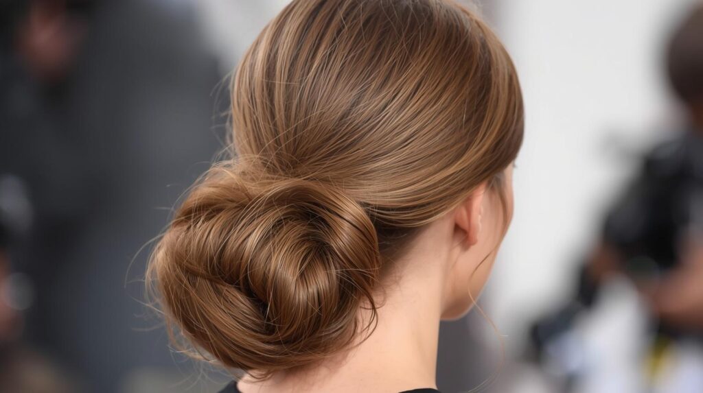 Voluminous Low Ponytail with Face-Framing Pieces
