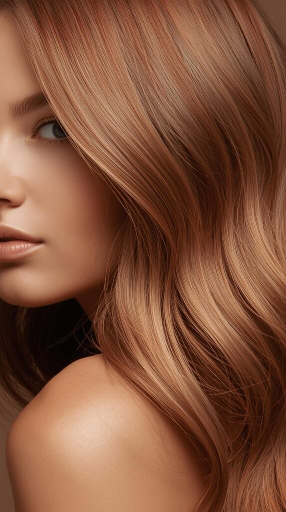 11. Light Copper Balayage with Warm Auburn Tones