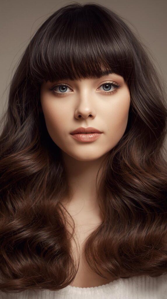 Deep Wave with Side Swept Bangs