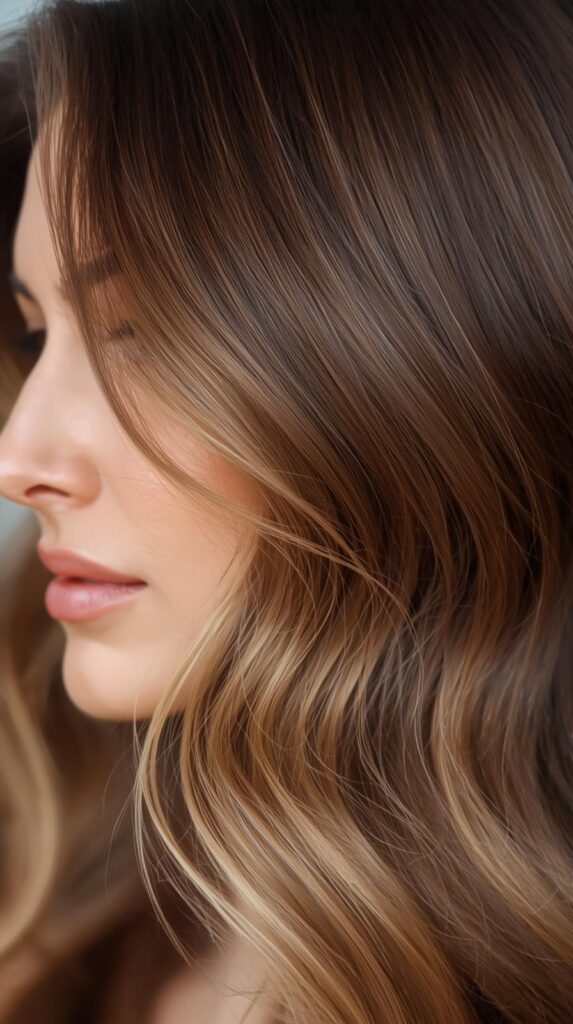 12. Soft Ombre Balayage on Brown Hair