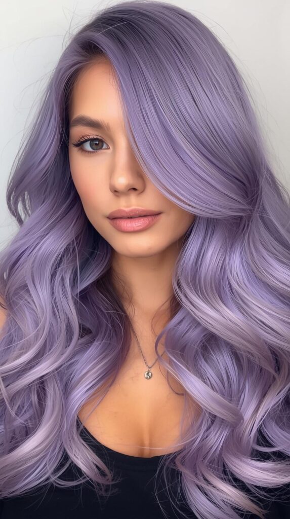 2. Lavender Alt Hair with Soft Waves