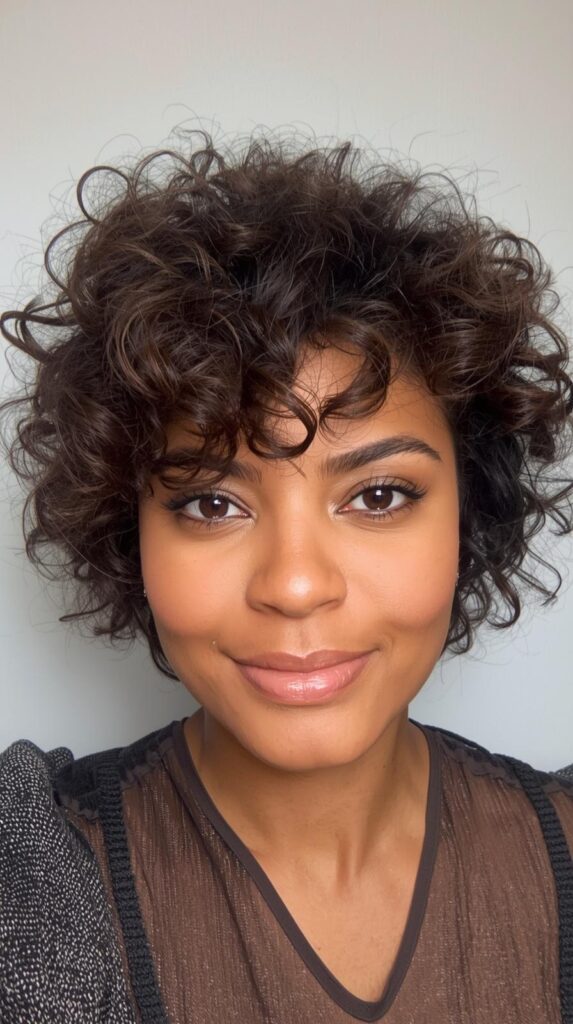 3. Curly Bixie 90s Haircut