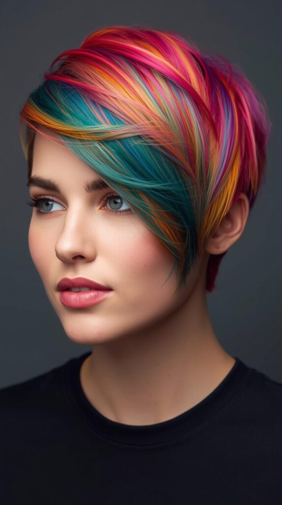 3. Layered Pixie with Side Bangs