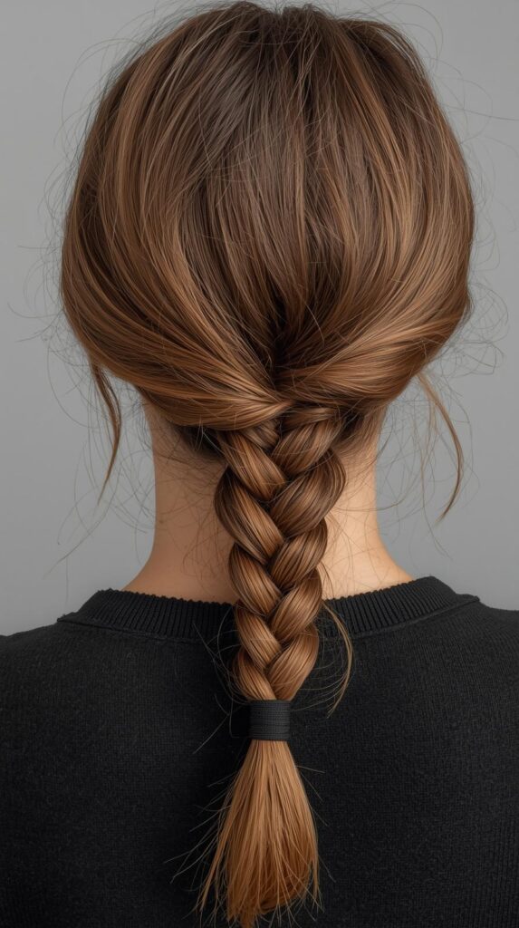 3. Low Braided Ponytail