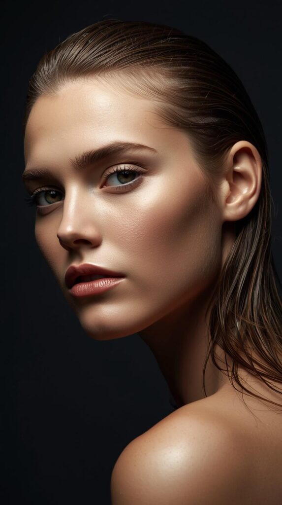 Slicked Back Wet Look