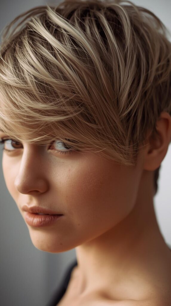 3. Textured Pixie Cut