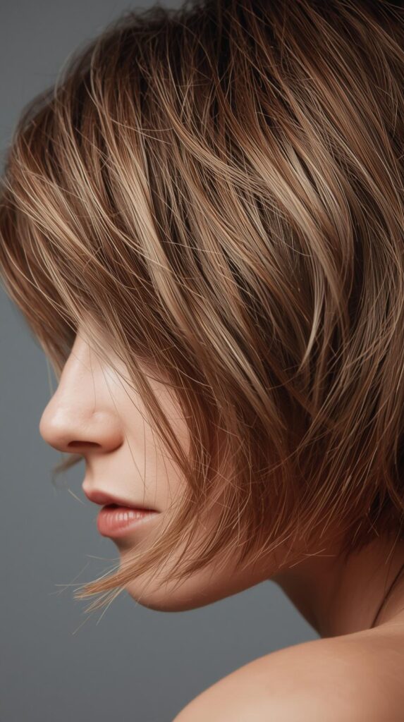 3. Textured Short Bob