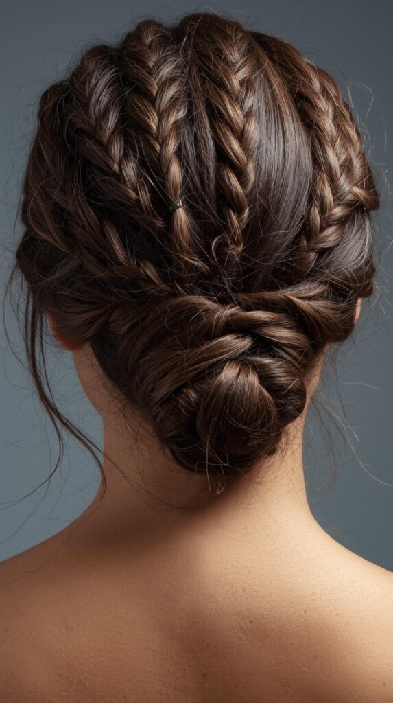 4. Low Braided Bun