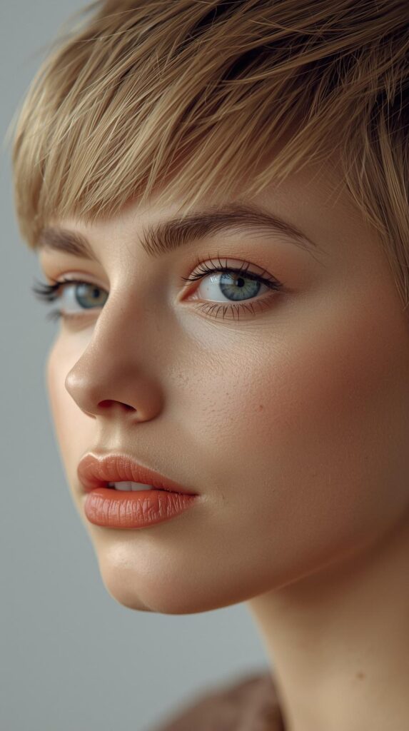 Textured Pixie with Curtain Bangs