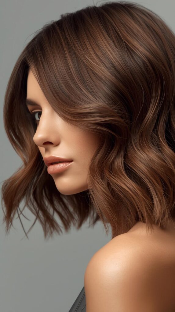 4. Wavy Lob for Brown Hair