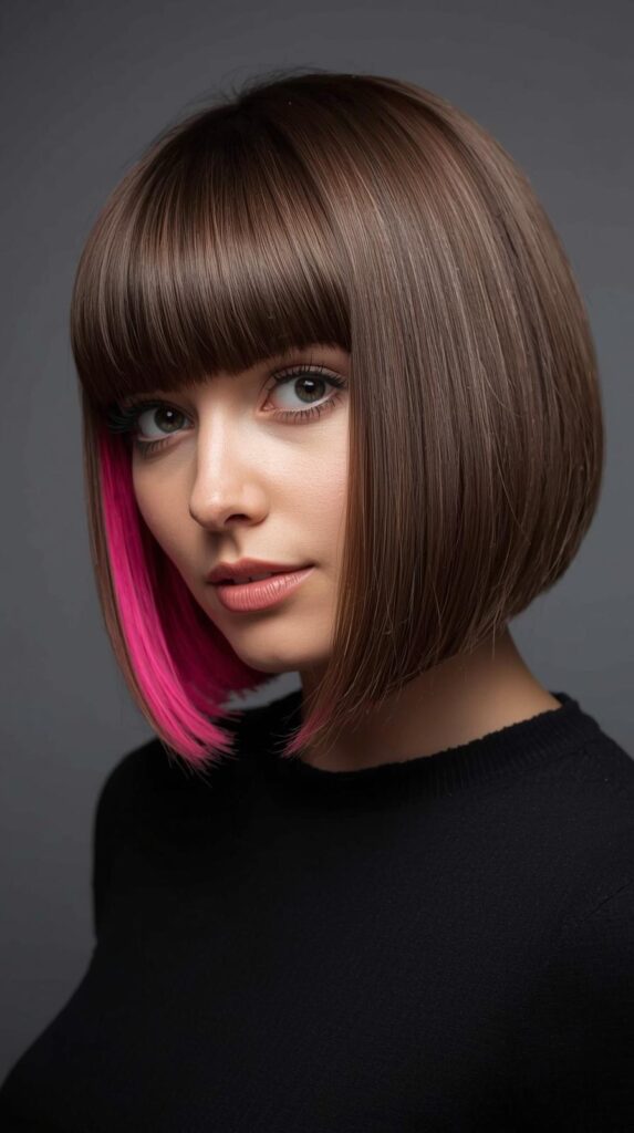 Bob Cut with Peekaboo Underlayer