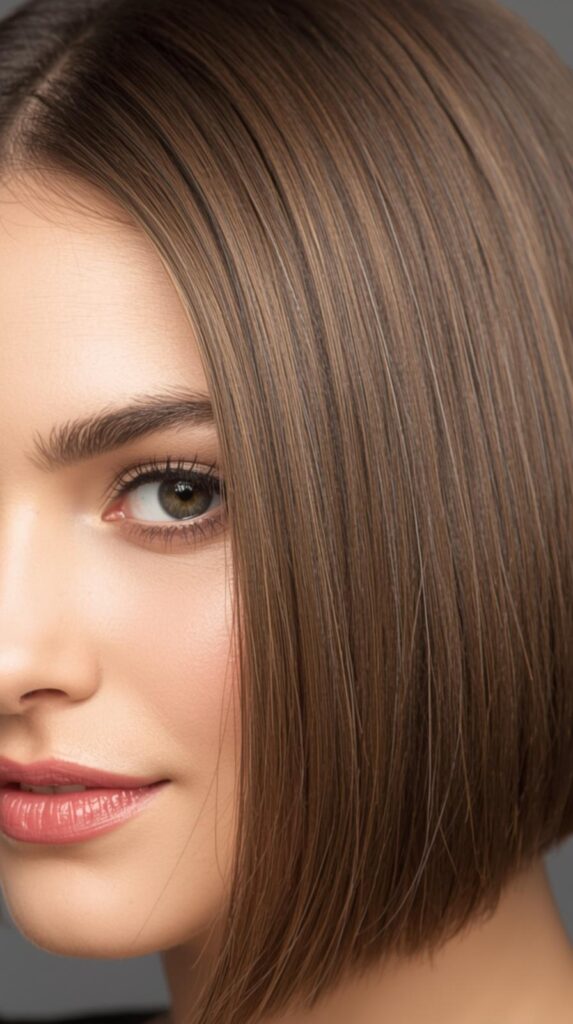 5. Chin-Length Bob with Side Part