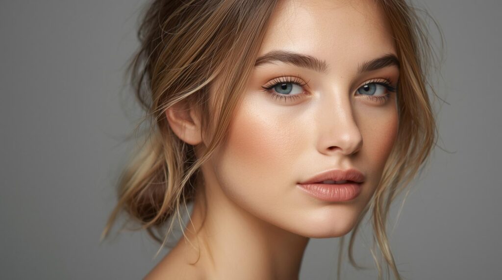 Textured Low Ponytail with Wispy Face-Framing Pieces