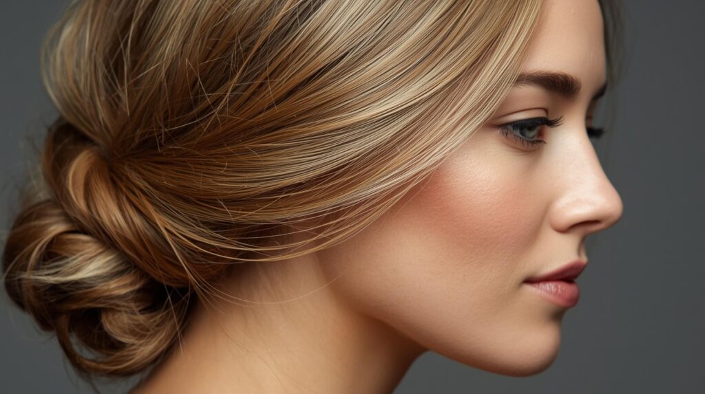 Braided Low Ponytail with Face-Framing Pieces