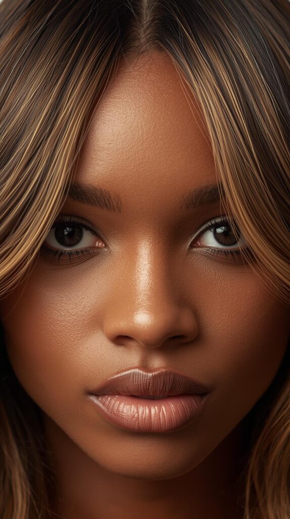 6. Face-Framing Highlights (Money Piece)