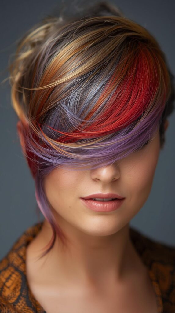 Half-Up Style Showing Underlayer Colors