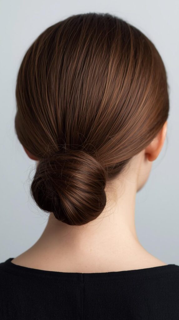 7. Sleek Low Bun