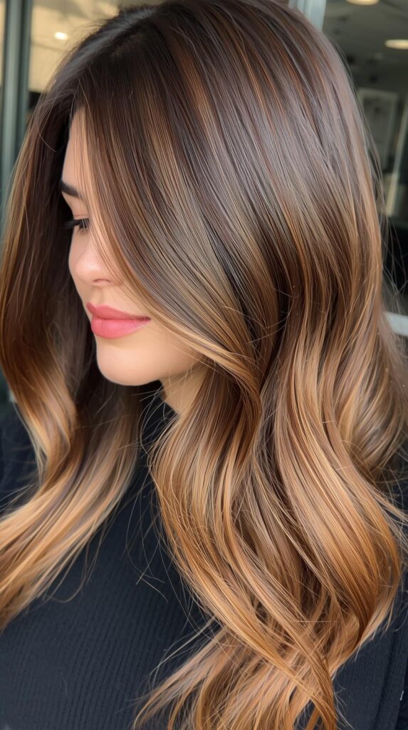 8. Dark Brown to Light Brown Balayage