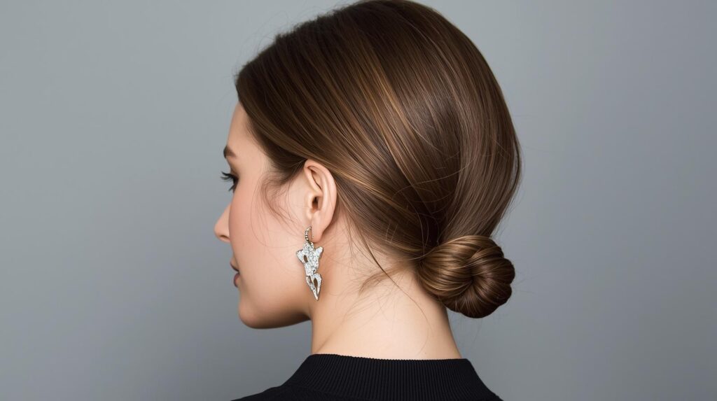 Minimalist Low Ponytail with Sharp Face-Framing Pieces