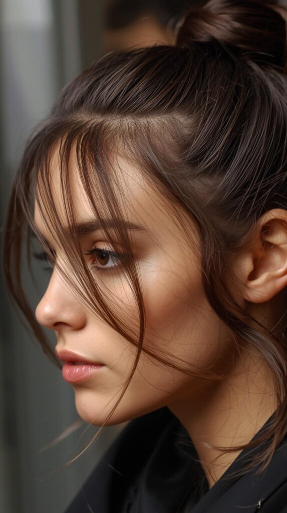 8. Ponytail with Face-Framing Strands