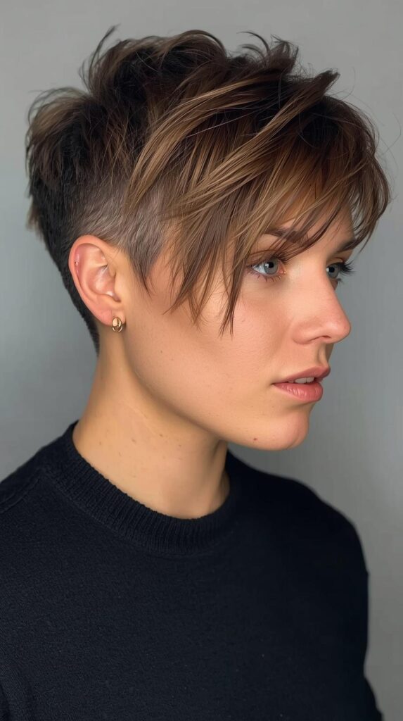 Undercut Messy Pixie with Bangs