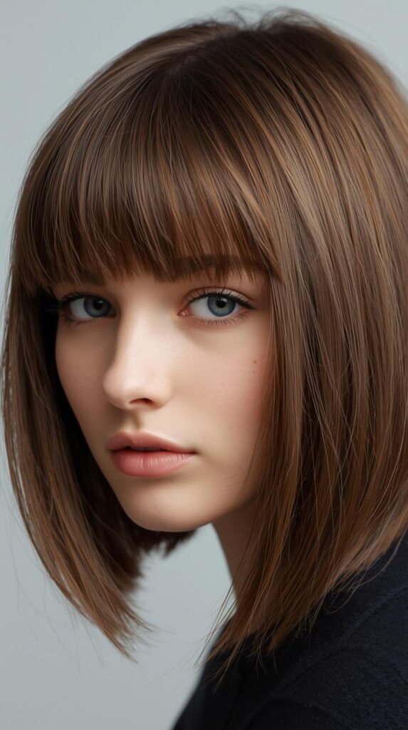 9. Korean Straight Cut with Wispy Bangs