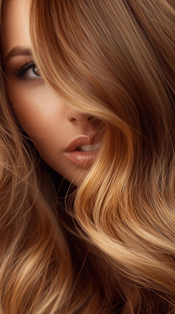 9. Light Copper Brown Balayage with Layers
